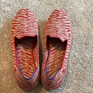 Rothy's Vibrant Red and Cream Loafers
